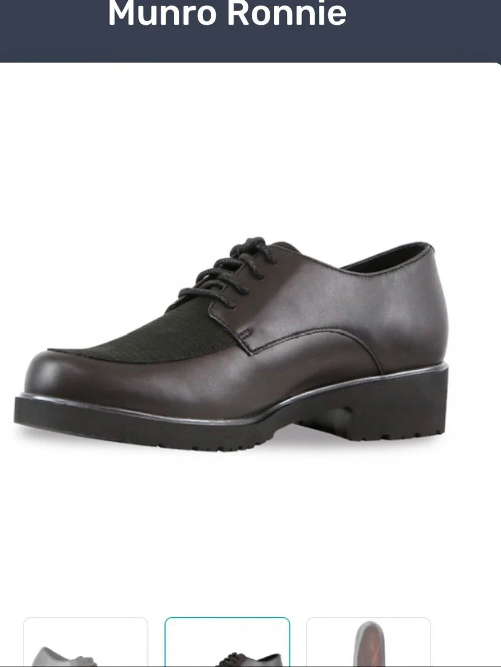 Munro Ronnie Black Lizard  Oxford Loafer Sizr 7.5 NWT